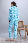 Zivame Buttersoft Knit Poly Pyjama Set - Hawaiian Ocean — thumbnail 3